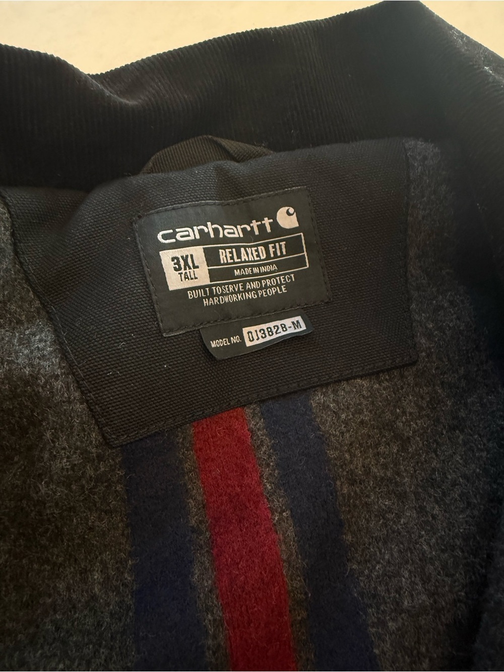 Carhartt Men’s Detroit Blanket Lined Black Work Jacket 3XL - Picture 7 of 9